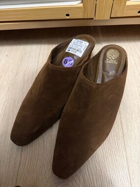 Vince Camuto Brown Suede Slip-On Loafers